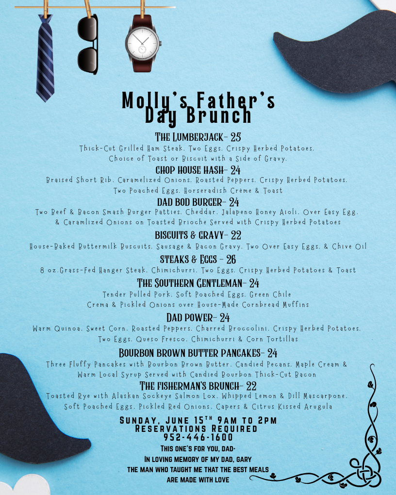 Father's Day Menu