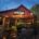 Molly's in St Boni Outdoor Patio photo taken at dusk showing seating and lights