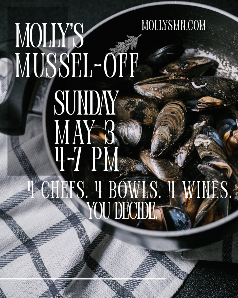 Molly's Mussel-Off showing a bowl of mussels