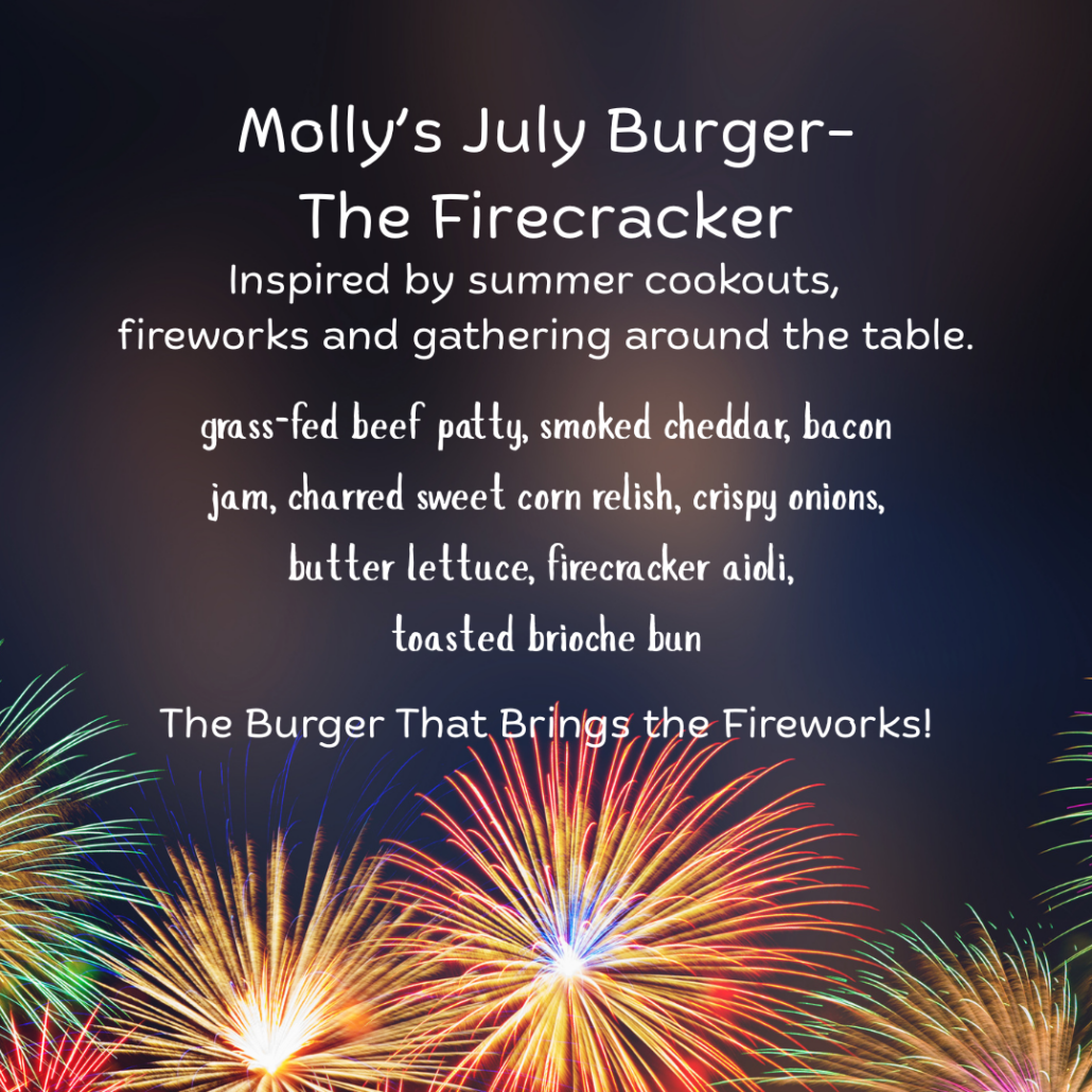 July burger of the month description