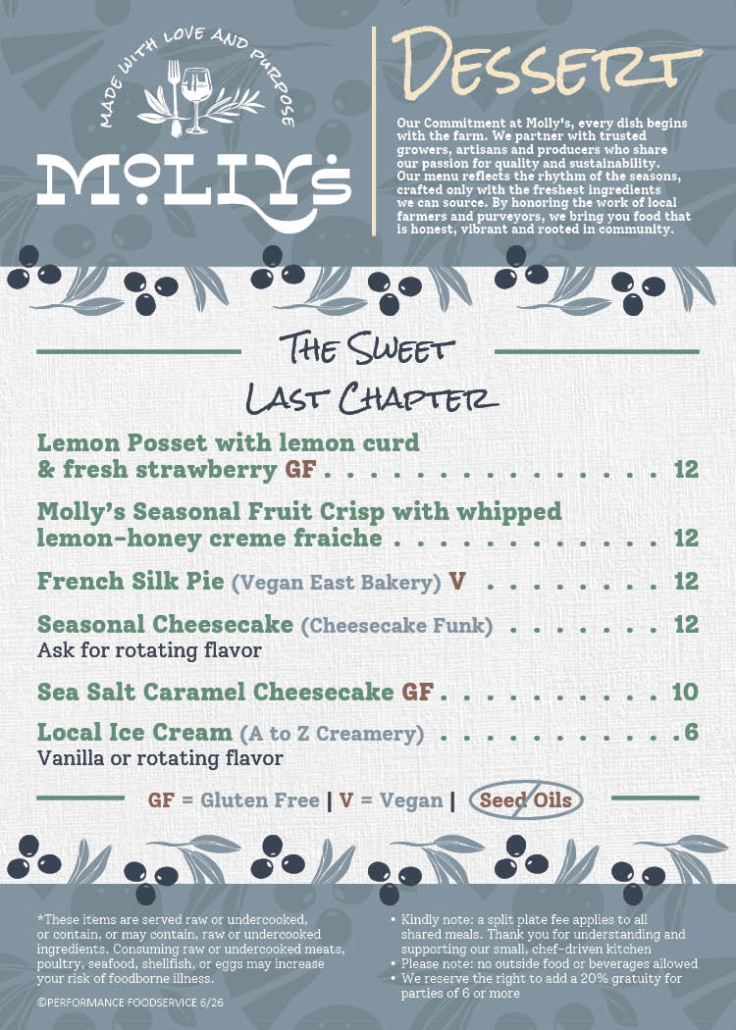 Dessert Summer page 1 Summer Dessert menu page 1