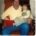 Molly's Father Gary and her on his lab as a young child