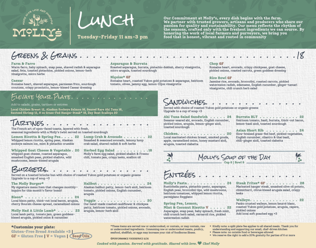 Lunch Summer page 1 Summer Lunch menu page 1