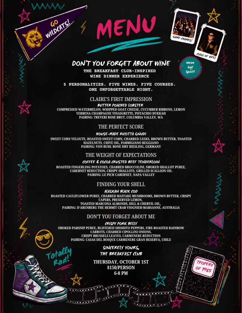 Breakfast Club Dinner menu